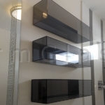 Grey Glass Box Style Shelves