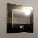 Square Accent Mirror Clear on Bronze