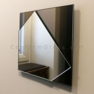 Clear on Bronze Geometric Mirror
