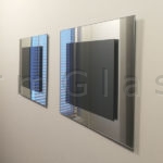 Clear Mirror Frame with Grey Accent Mirror