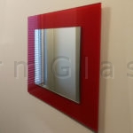 Accent Mirror Clear Mirror on Red Painted Glass