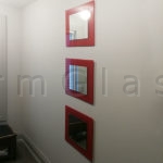 Clear Mirror on Red Accent Mirror Set