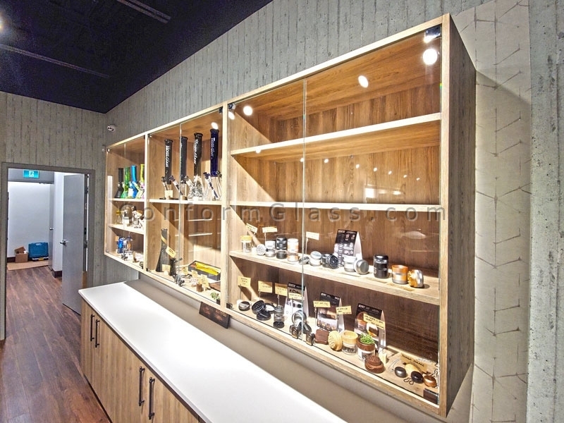 Wall Mounted Cabinets with Glass Doors