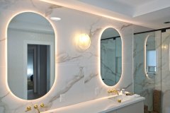 Two Oval LED MIrrors