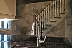Black Antique Mirror Backsplash