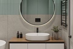 Circle Mirror with Thin Metal Frame