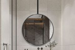 Custom Framed Round Mirror