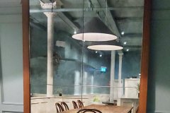 Framed Leaning Antique Mirror