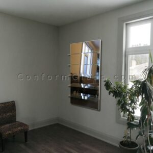 Glass Shelving Unit Bronze on Wall 1