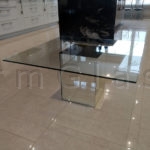 Glass Coffee Table on Mirror Block