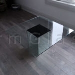 Glass Coffee Table with Mirror Base