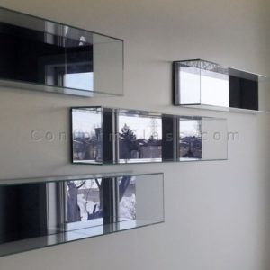 Glass Boxes with Grey Mirror Back
