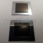 Bronze on Clear Square Accent Mirrors