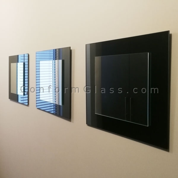 Clear Mirrors with Grey Mirror Frame