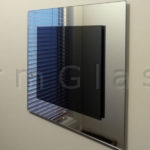 Square Grey on Clear Accent Mirror