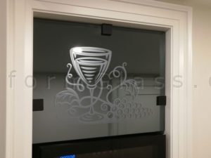 Grey Mirror insert with Sandblast