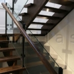 Glass Railings with Wood Hand Rail