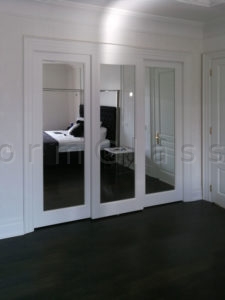 silver mirror closet door