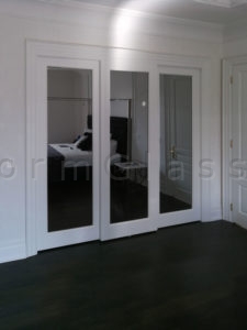 grey mirror closet door