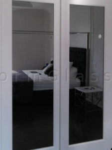grey mirror doors