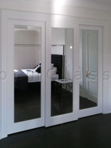 sliding door with mirror