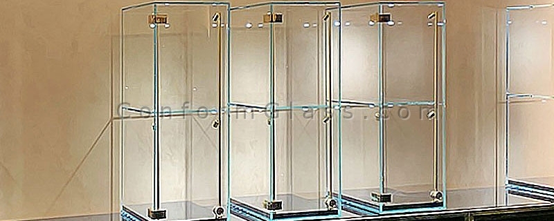 tabletop custom all glass display cabinets