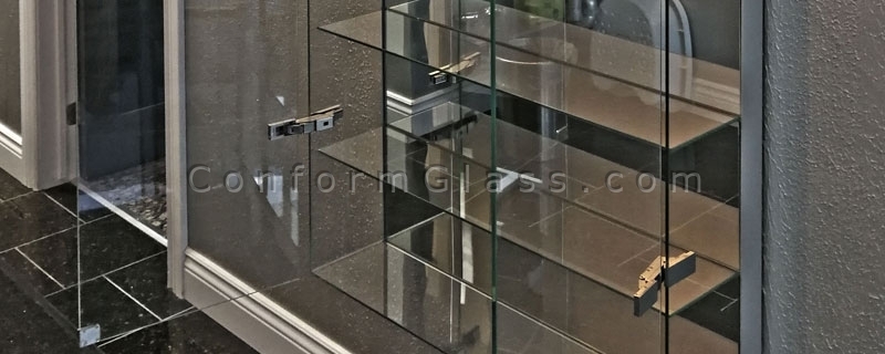 custom wall glass display