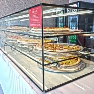 All Glass Pizza Display with LED light