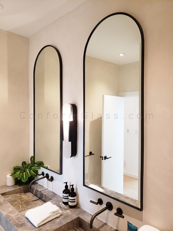 Arch Mirrors with Thin Metal Frame