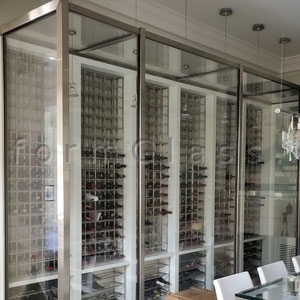 Stainless-Steel-and-glass-wine-cellar