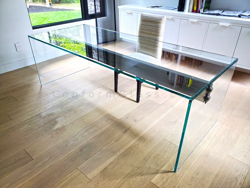 Office Glass and Metal Desk