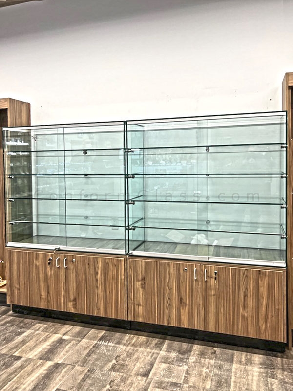 Showcase with Glass Shelves