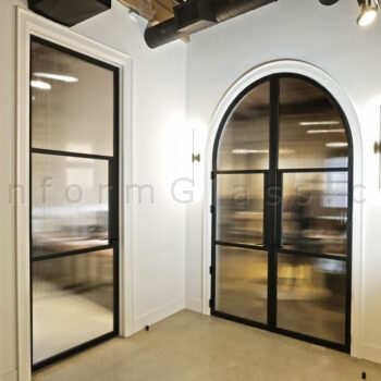 Welded Steel Door with Glass