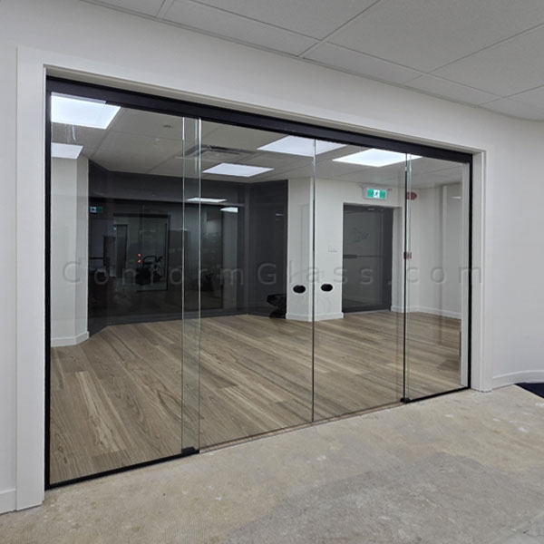 Ceiling Mounted Frameless Sliding Doors